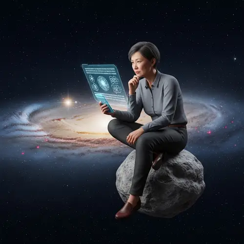 Philosopher in Outer Space Contemplating the Universe