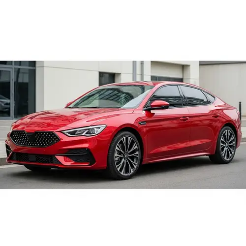 Sleek Red Car | Modern Design with Aerodynamic Curves