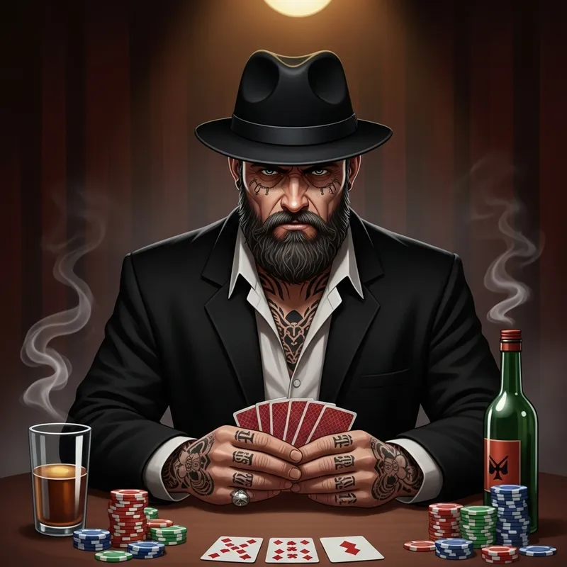 Russian Mafia Boss in a Secluded Bar - Illustration Russian Mafia Boss in a Secluded Bar - Illustration