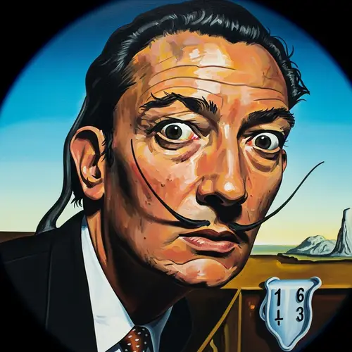 Surreal Abstract Expressionist Human Face Portrait