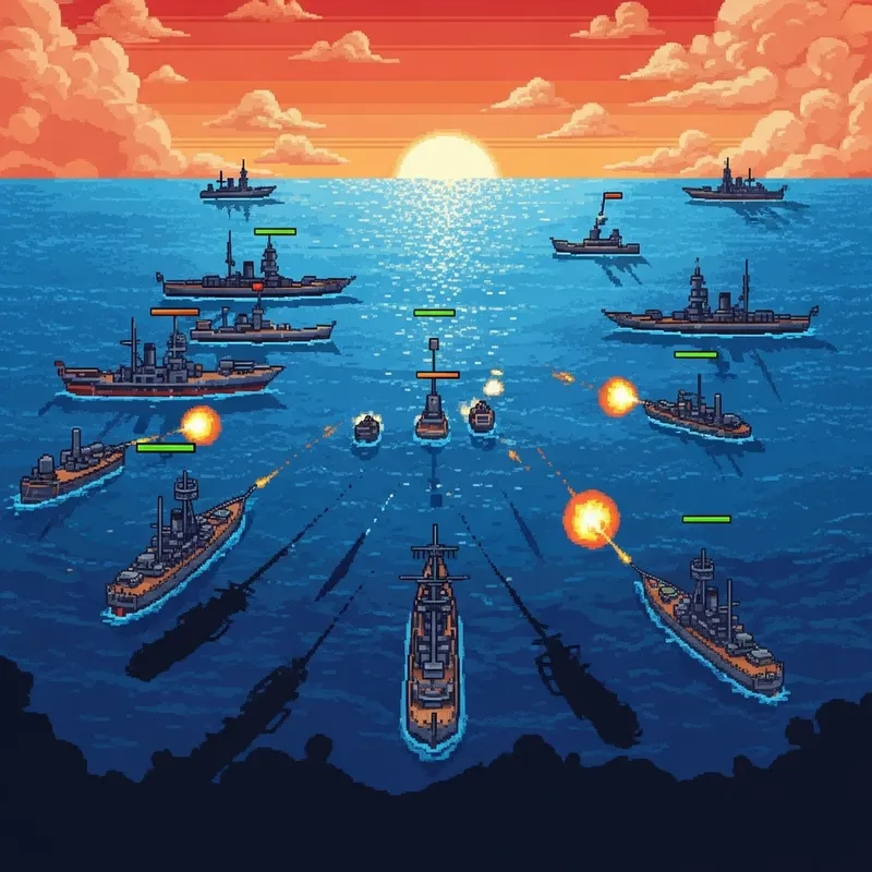 Battleship Sea Hunt: Exciting P2P Pixel Art Game