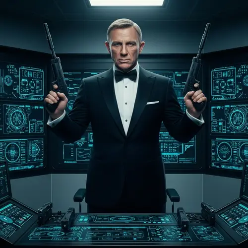 Agent 007 | Spy Thriller Character in Black Tuxedo