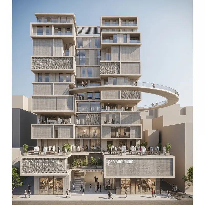 Futurist Vertical City: Fashion Hub in Beirut Futurist Vertical City: Fashion Hub in Beirut