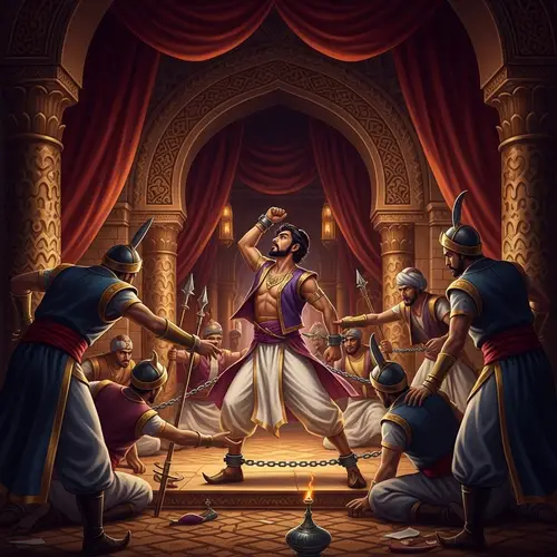Dramatic Art of Prince Aladdin in Dark Fantasy