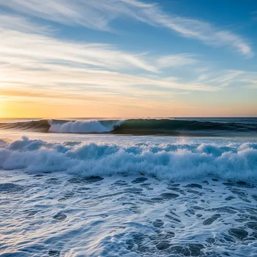 Mighty Ocean Waves Crashing onto Shoreline | Abstract Beauty