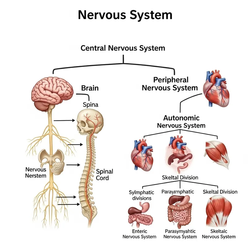 Human Nervous System Diagram: Components Overview