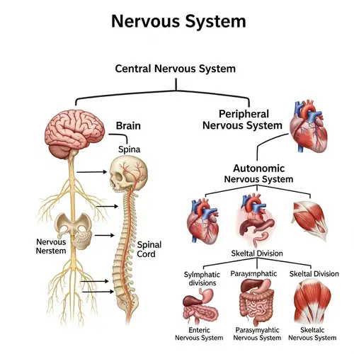 Human Nervous System Diagram: Components and Functions