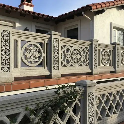 Decorative Cement Railing for Home Decor