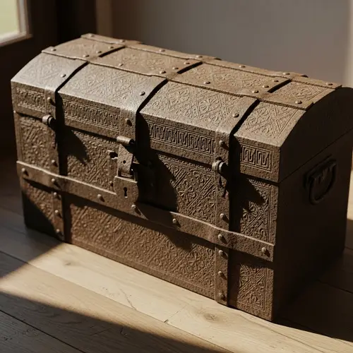 Antique Iron Chest: Rustic Charm & Mystery