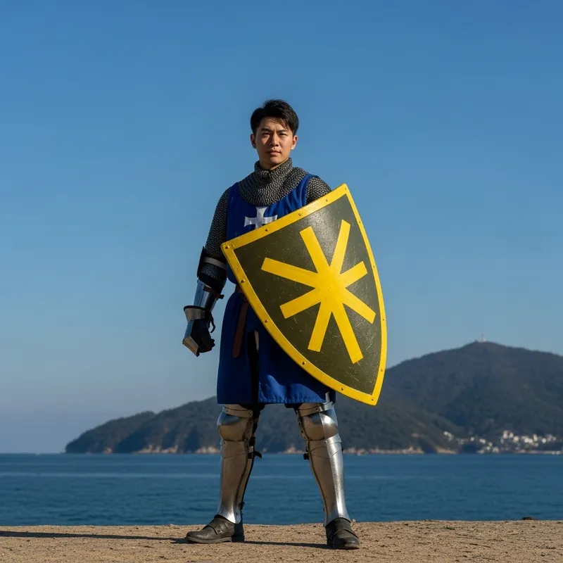 Golden Knight: Essence of Strength & Protection with Canon Eos 5d Mark Iv