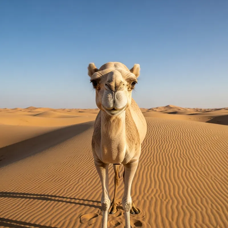 Cross-Eyed Camel in Vast Desert | Funny Desert Encounter