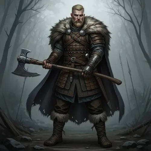 Male Viking Warrior with Greataxe in Grimdark Style | Website