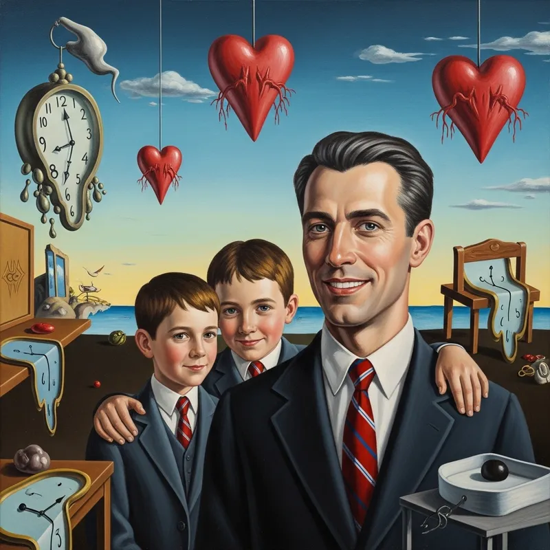 Surreal Dream: Embodying Father, Brother, and Friend Roles in Salvador Dali Inspired Setting Surreal Dream: Embodying Father, Brother, and Friend Roles in Salvador Dali Inspired Setting