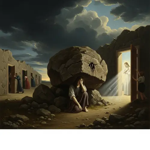 Late-19th-Century Romanticism Oil Painting: Emotions in Turmoil