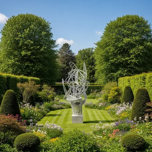 Art Installation in Scenic Garden Landscape: Harmony of Nature & Creativity