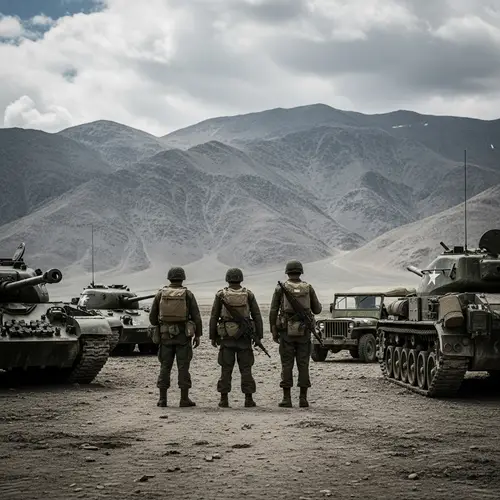 Afghanistan Conflict in Late 20th Century - Historical Scene