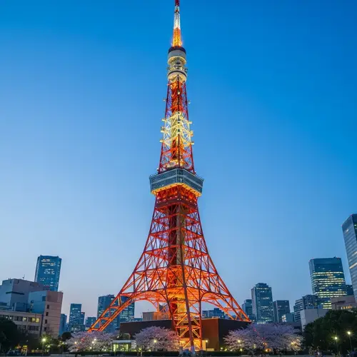 Tokyo Tower Detailed Illustration | Observation Tower in Shiba-Koen