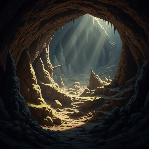 Mysterious Cave: A Fantasy Landscape Journey