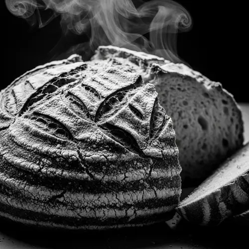 Handcrafted Black and White Bread