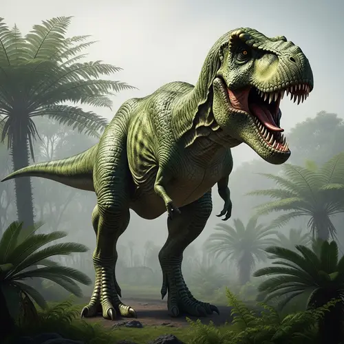 Dinosaur: Tyrannosaurus Rex in Prehistoric Jungle