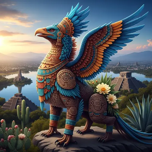 Legendary Mesoamerican Creature in Texcoco, Mexico