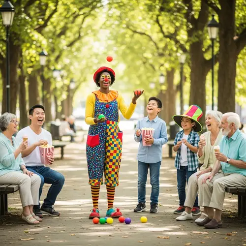 Diverse Entertainment in Outdoor Park | Joyful Juggling Act