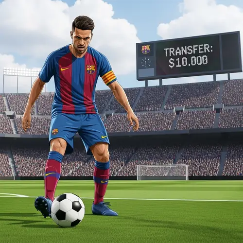Footballer in Barcelona Kit for $10000 - Digital Art