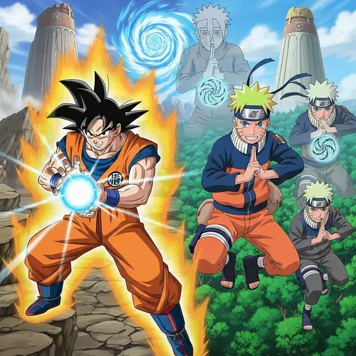 Naruto and Goku Fusion Image | Powerful Animated Characters