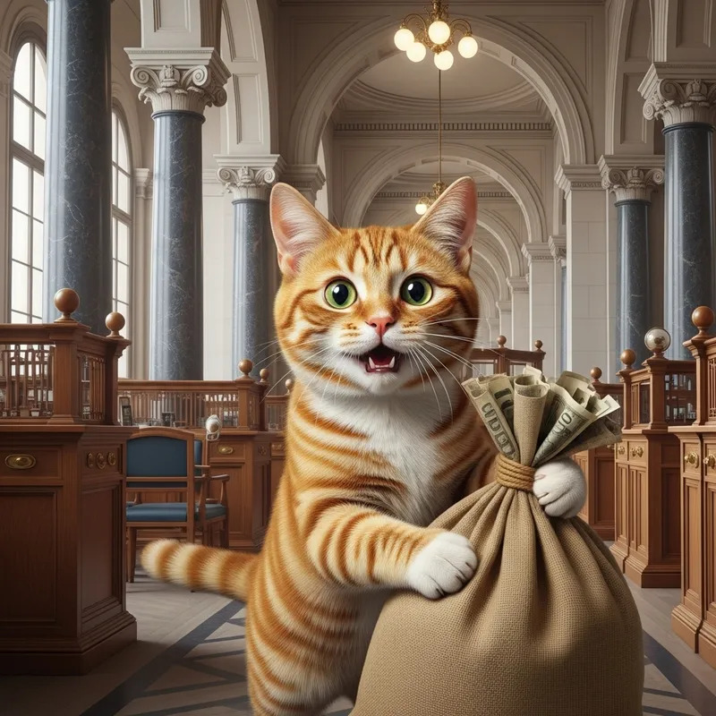 Cat Burglar: Feline Steals Cash from Bank Vault