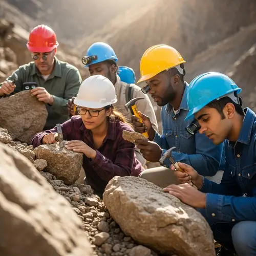 Diverse Group of Geologists Studying Rock Formations | ABC Geology