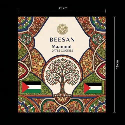 Luxurious Maamoul Dates Cookies Packaging Inspired by Palestinian Culture