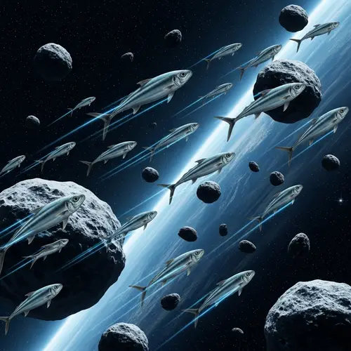 Ethereal School of Space Fish: Cosmic Undersea Spectacle