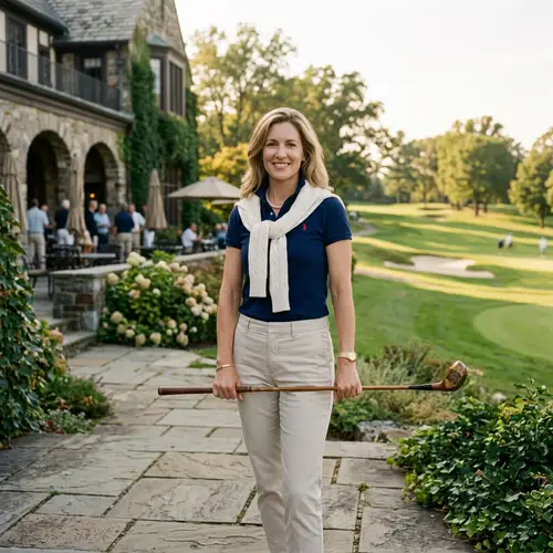 Elegant Country Club Portrait in Soft Light