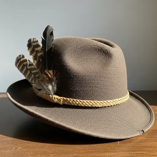 Handcrafted Dark Brown Traditional Hat | Artisan Textures