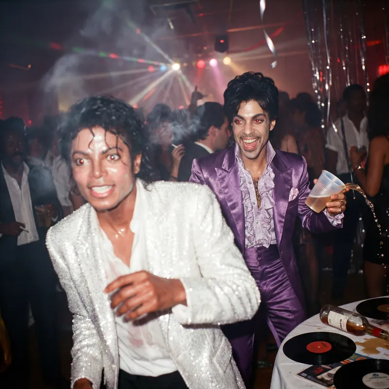 Epic 90s Party Photo of Michael Jackson & Prince