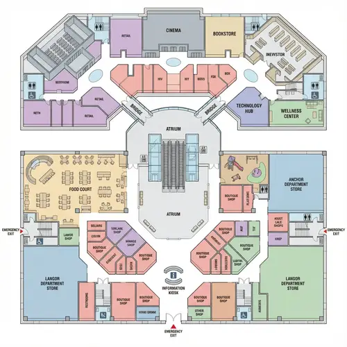 Modern Shopping Mall Floorplan Design