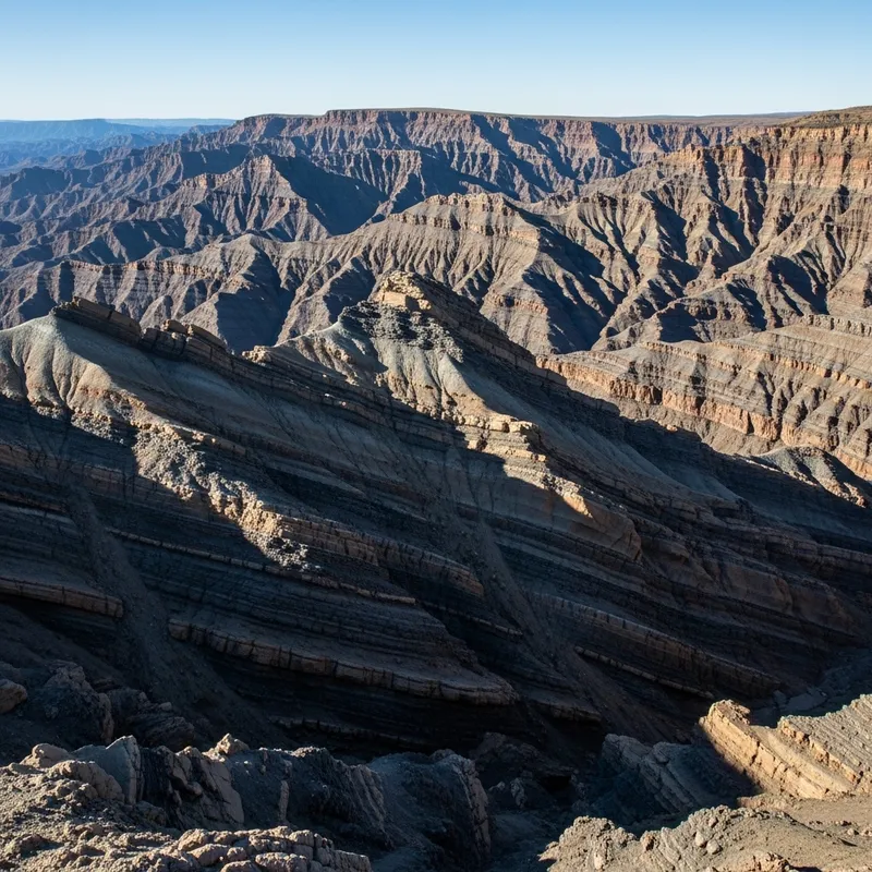 Abstract Shale Formations in Mesmerizing Panorama