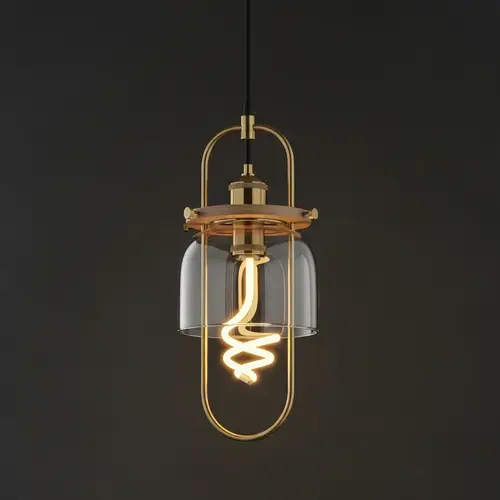 Modern Hanging Lamp Design with Minimalist and Industrial Elements