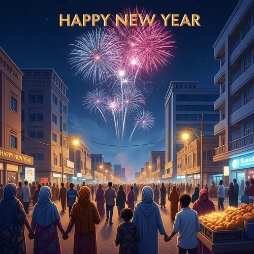 Somali City 'Happy New Year' Celebrations | Fireworks & Festivities