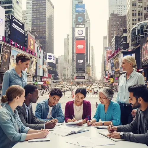 Collaboration in a Vibrant Cityscape