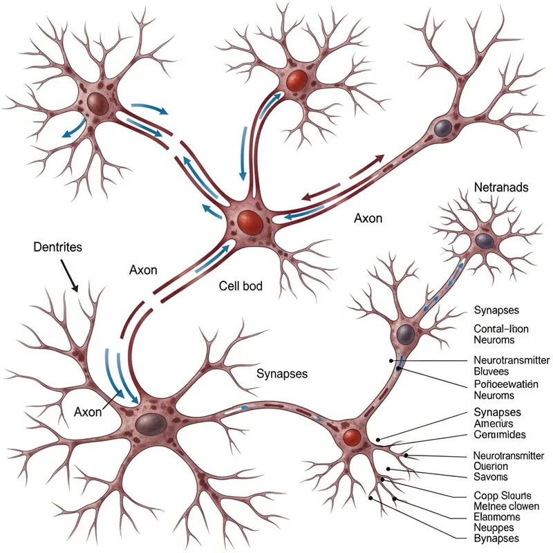 Colorful Illustration of Neural Circuit Functioning
