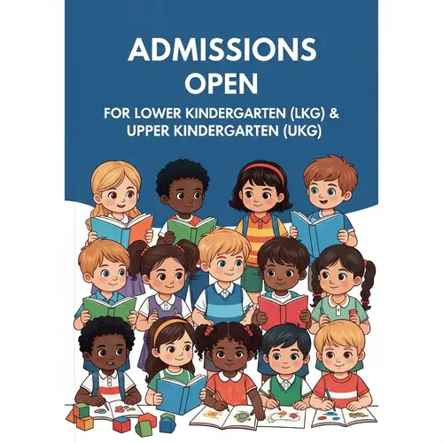 Admissions Open for LKG and UKG - School Brochure Design
