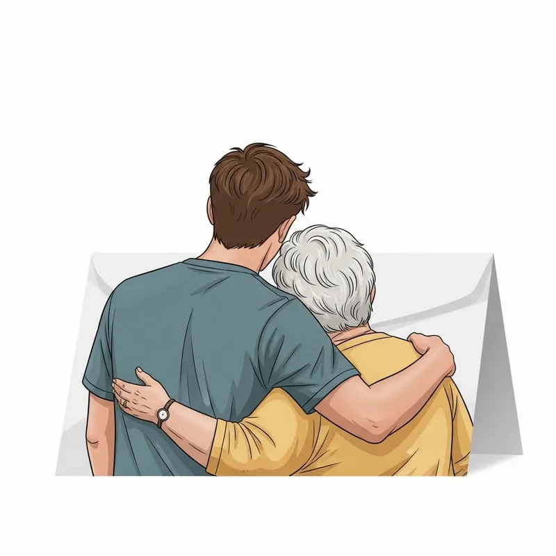 Heartfelt Multi-Generational Back Hug Card