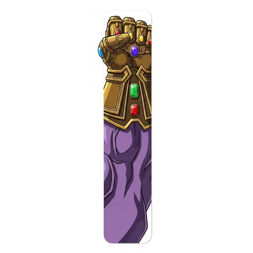 Majestic Purple Arm Gauntlet with Gemstones - Animated Bookmark Design
