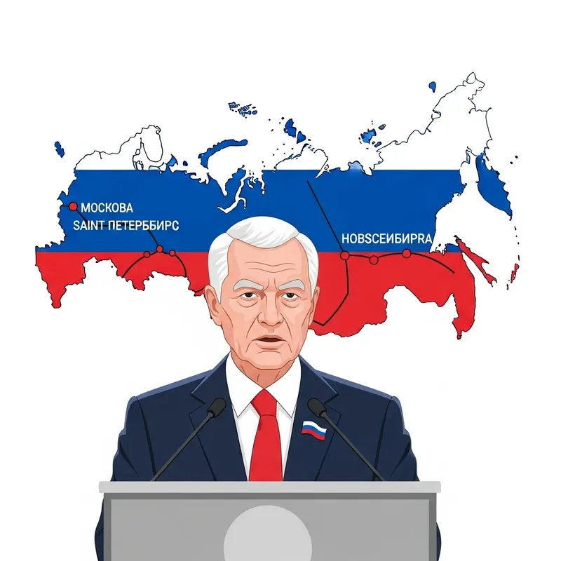 Generic Male Politician Poster | Patriotic Leader in Blue, White & Red Generic Male Politician Poster | Patriotic Leader in Blue, White & Red