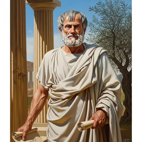 Oil Painting of Aristotle: Classical Realism Art