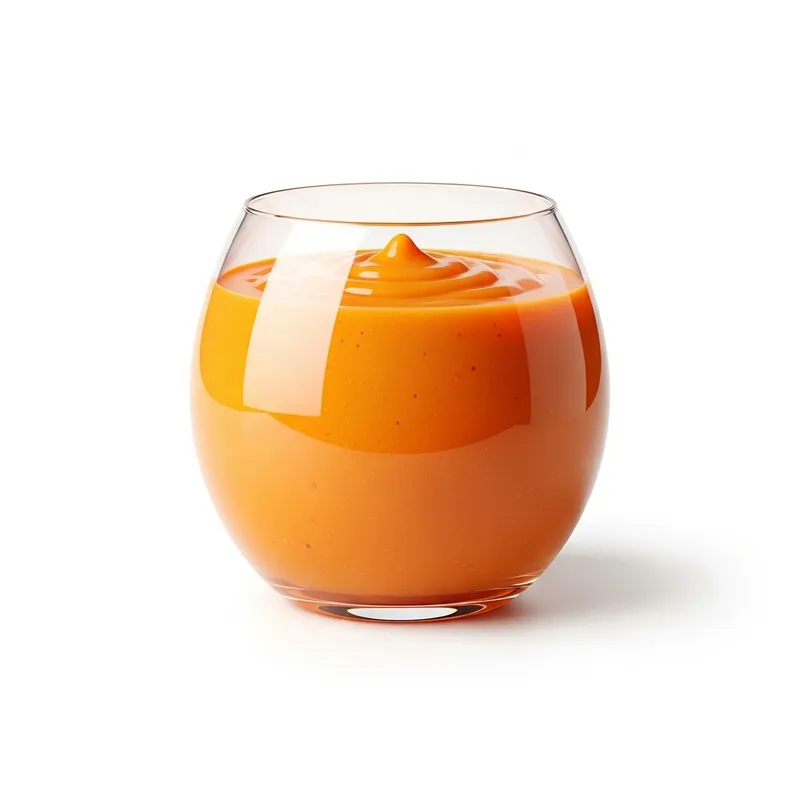 Thick Orange Smoothie in Glass Logo Design | Realistic Artwork