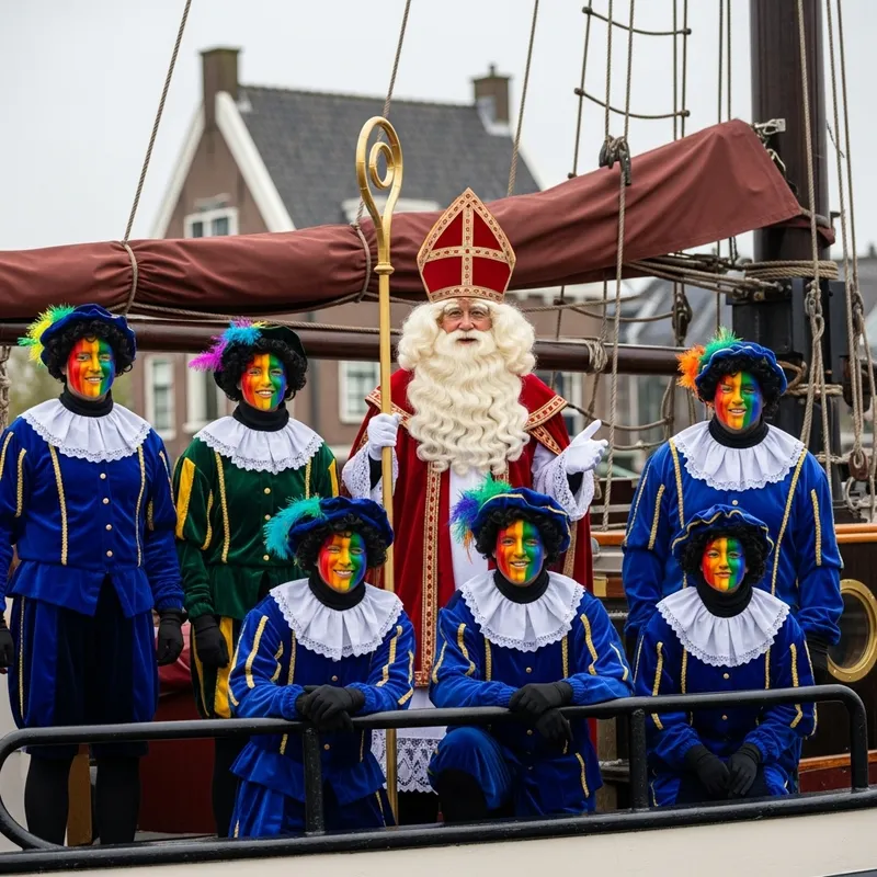 Sinterklaas and Colorful Petes in Digital Era - Modern Volendam Celebration