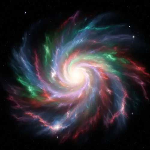 Galactic Explosion Abstract | Cosmic Swirling Colors