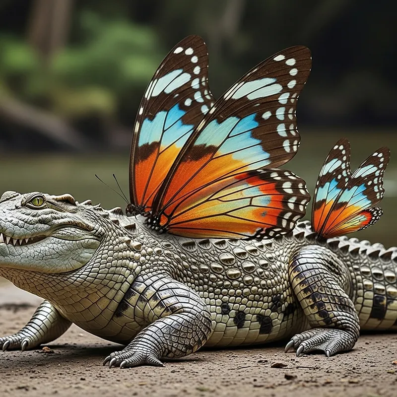 Crocodile-Butterfly GMO: Fascinating Genetic Fusion Crocodile-Butterfly GMO: Fascinating Genetic Fusion